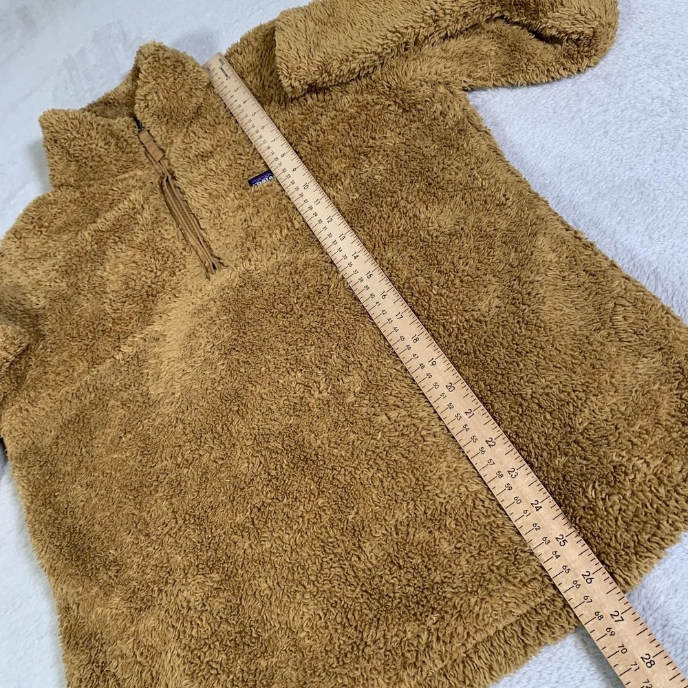 Patagonia Sweater Womens Large Brown Fleece 1/4 Zip Mock Neck Pullover Los Gatos - Picture 5 of 12